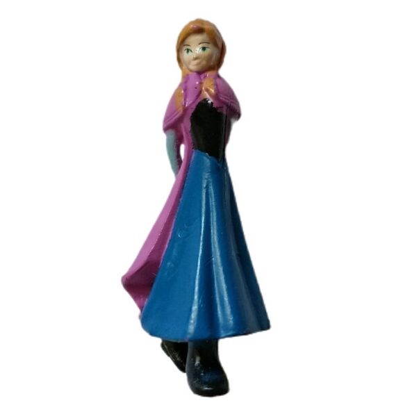 Disney Frozen Anna MINI Figure 1.5" Cake Topper Toy Figurine PVC Miniature - Picture 1 of 10